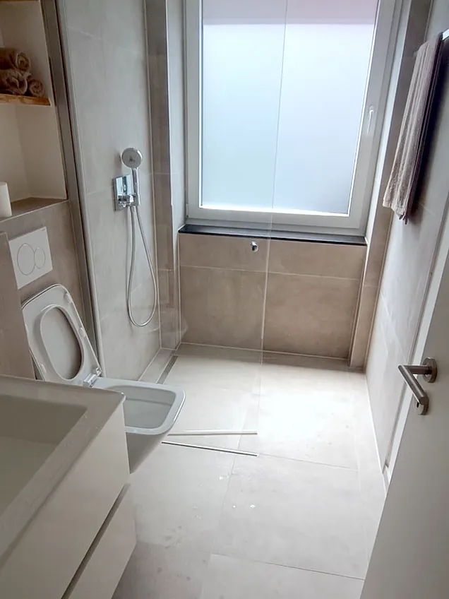 Badezimmer nach der Sanierung