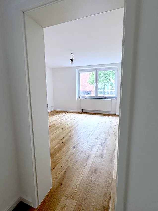 Wohnraum nach der Sanierung